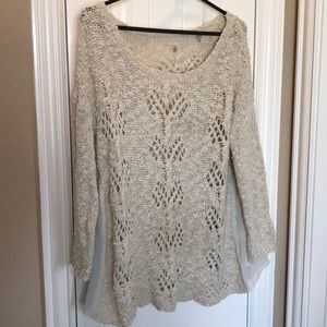 Knitted and knotted Anthropologie sweater